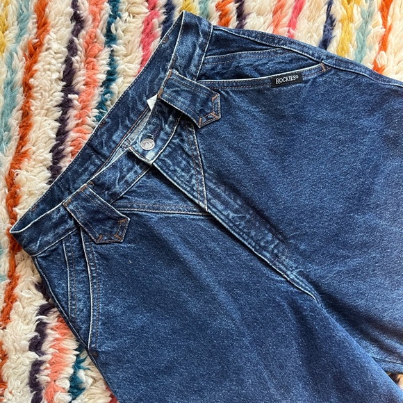 Rockies Denim - Vtg 80’s / 90’s Rockies Western Mom Jeans Raw Hem High Waist Straight Leg 29x32